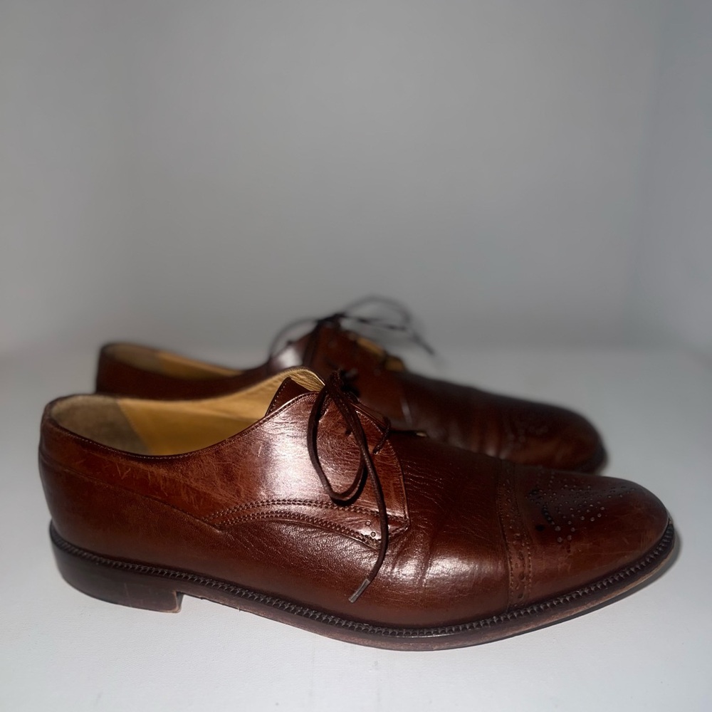 Johnston & Murphy Brown Leather Oxfords Timeless Style size 10